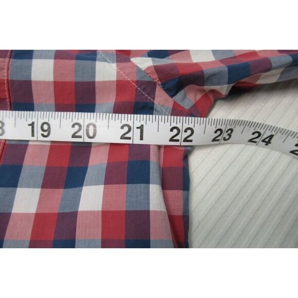 J Crew Shirt Mens Large Tall Red Plaid Button Down Dress Shirt Preppy Adult LT - Picture 4 of 7